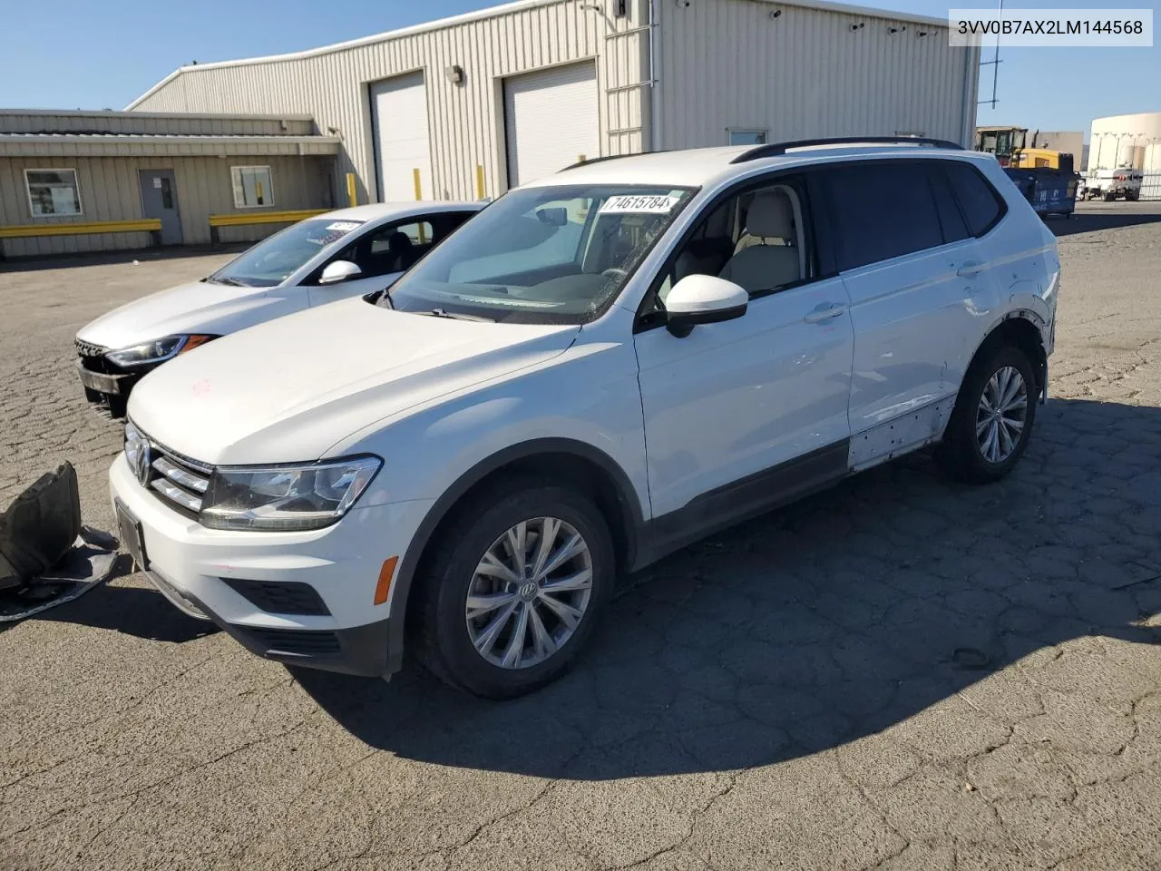 2020 Volkswagen Tiguan S VIN: 3VV0B7AX2LM144568 Lot: 74615784