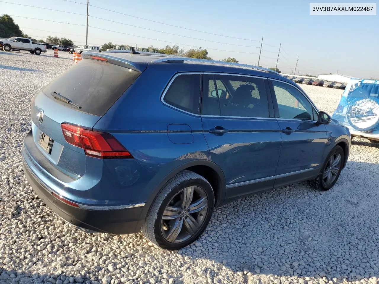 2020 Volkswagen Tiguan Se VIN: 3VV3B7AXXLM022487 Lot: 74631184