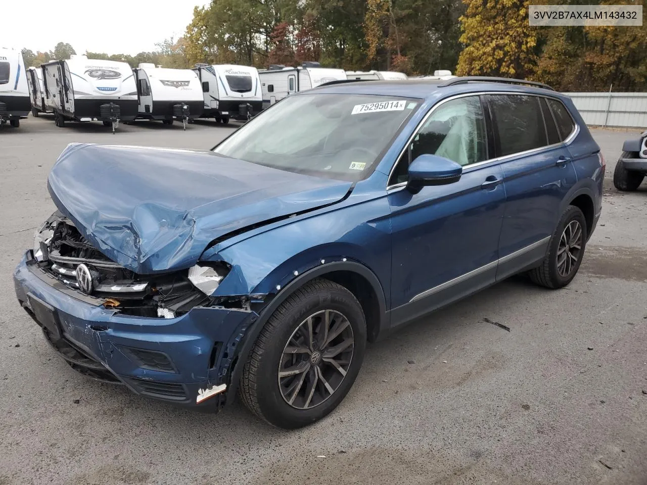 2020 Volkswagen Tiguan Se VIN: 3VV2B7AX4LM143432 Lot: 75295014