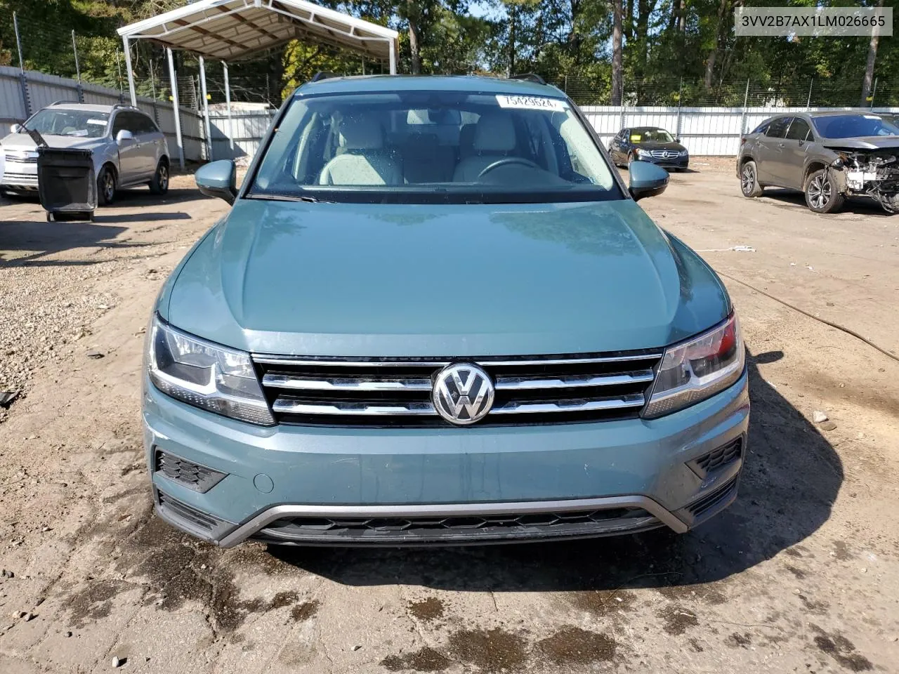 2020 Volkswagen Tiguan Se VIN: 3VV2B7AX1LM026665 Lot: 75429624