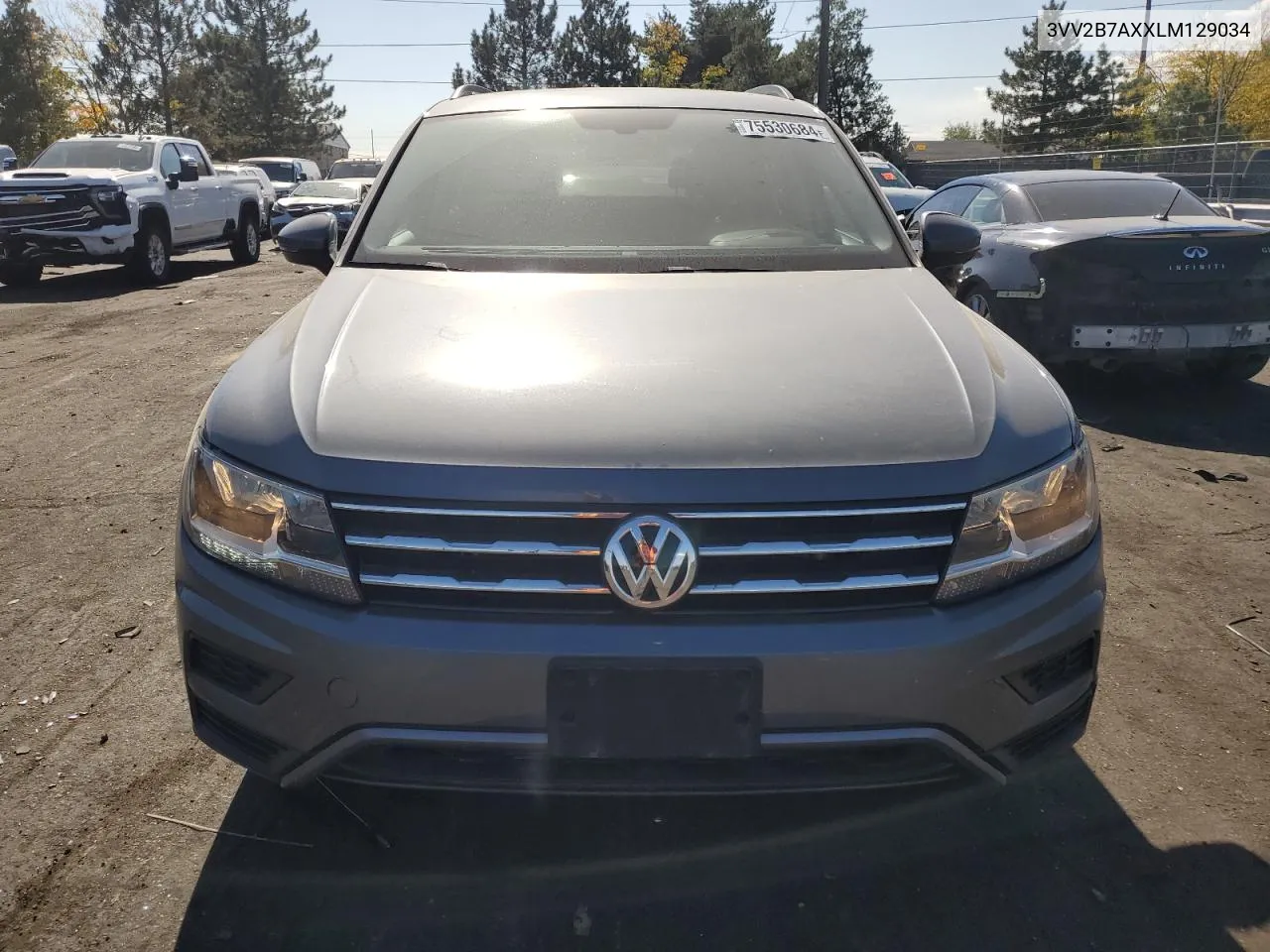 2020 Volkswagen Tiguan Se VIN: 3VV2B7AXXLM129034 Lot: 75530684