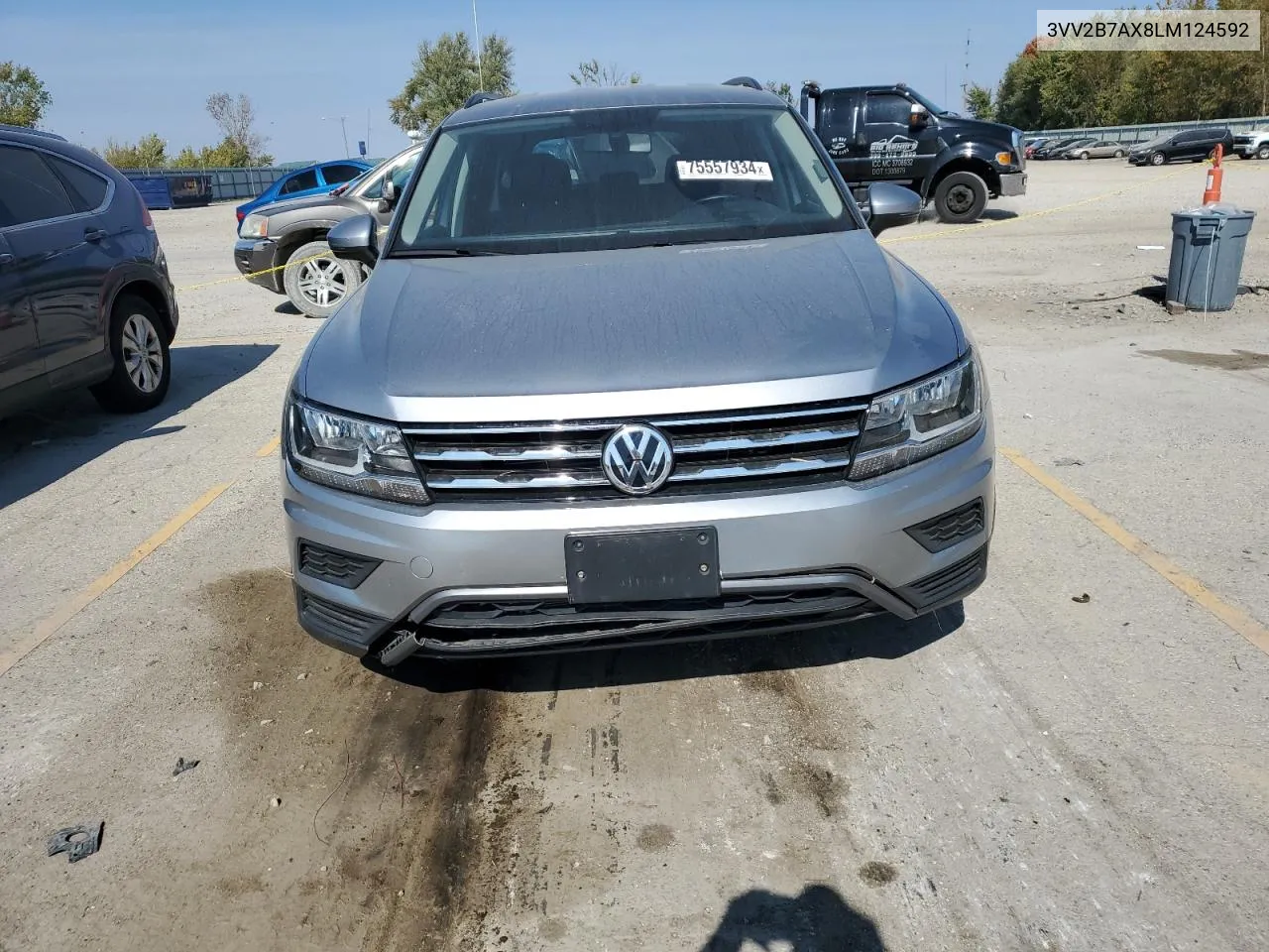 2020 Volkswagen Tiguan Se VIN: 3VV2B7AX8LM124592 Lot: 75557934