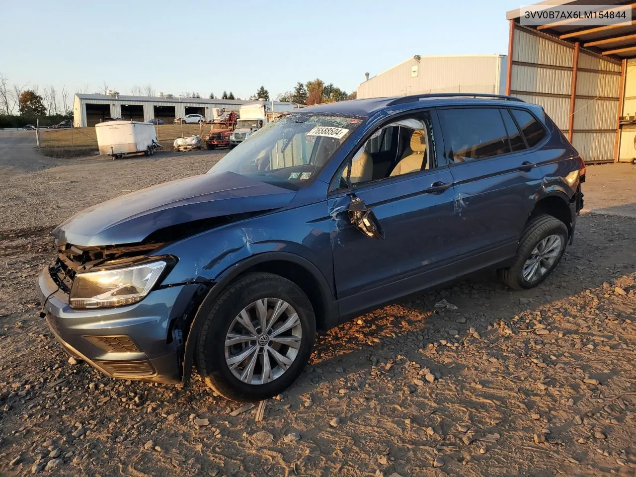 2020 Volkswagen Tiguan S VIN: 3VV0B7AX6LM154844 Lot: 76588504