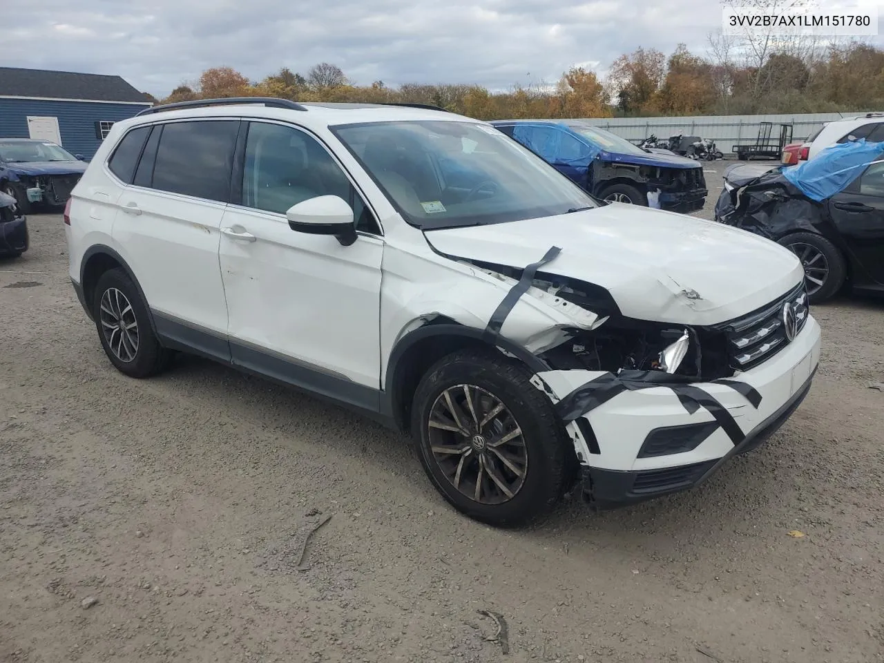 2020 Volkswagen Tiguan Se VIN: 3VV2B7AX1LM151780 Lot: 77185024