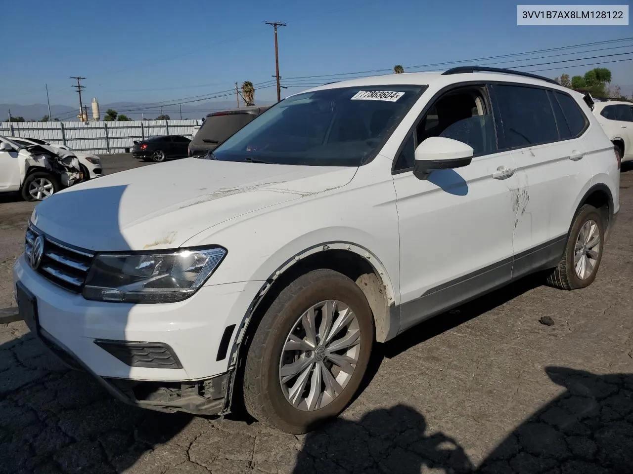 2020 Volkswagen Tiguan S VIN: 3VV1B7AX8LM128122 Lot: 77841314