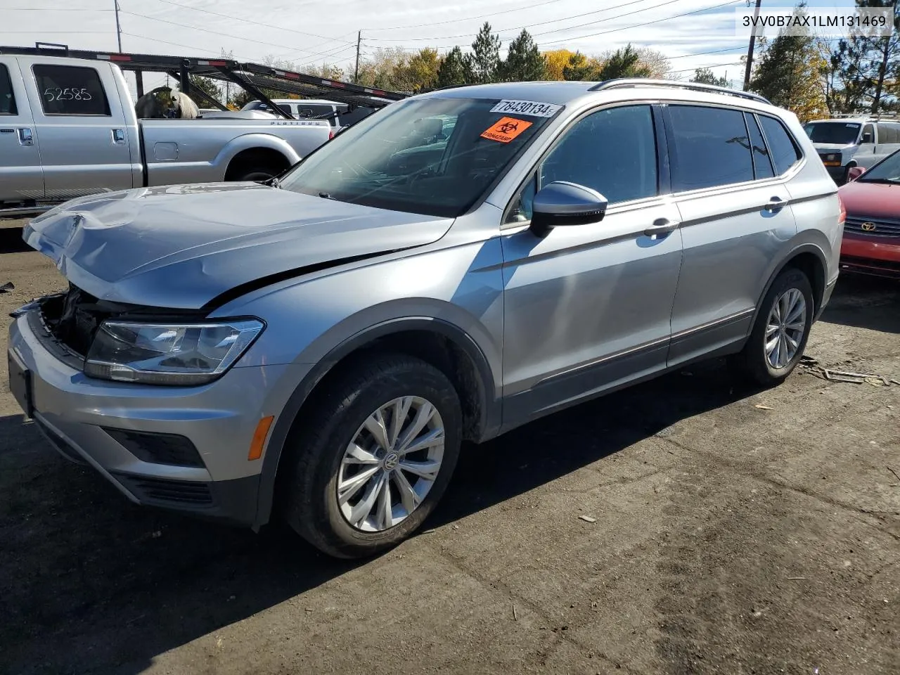 2020 Volkswagen Tiguan S VIN: 3VV0B7AX1LM131469 Lot: 78430134