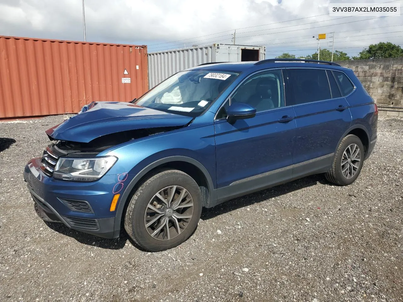 2020 Volkswagen Tiguan Se VIN: 3VV3B7AX2LM035055 Lot: 79032184