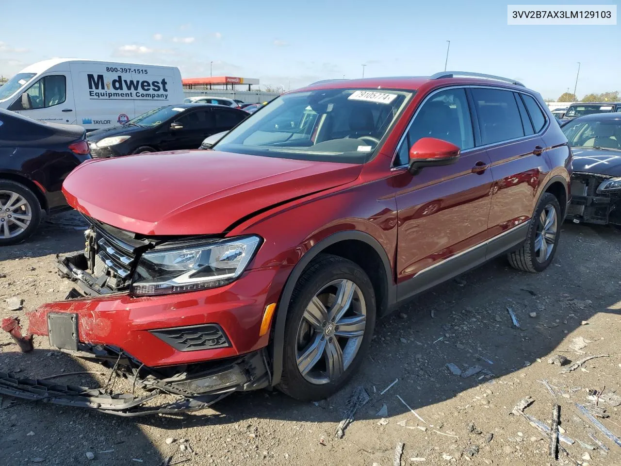 2020 Volkswagen Tiguan Se VIN: 3VV2B7AX3LM129103 Lot: 79105774