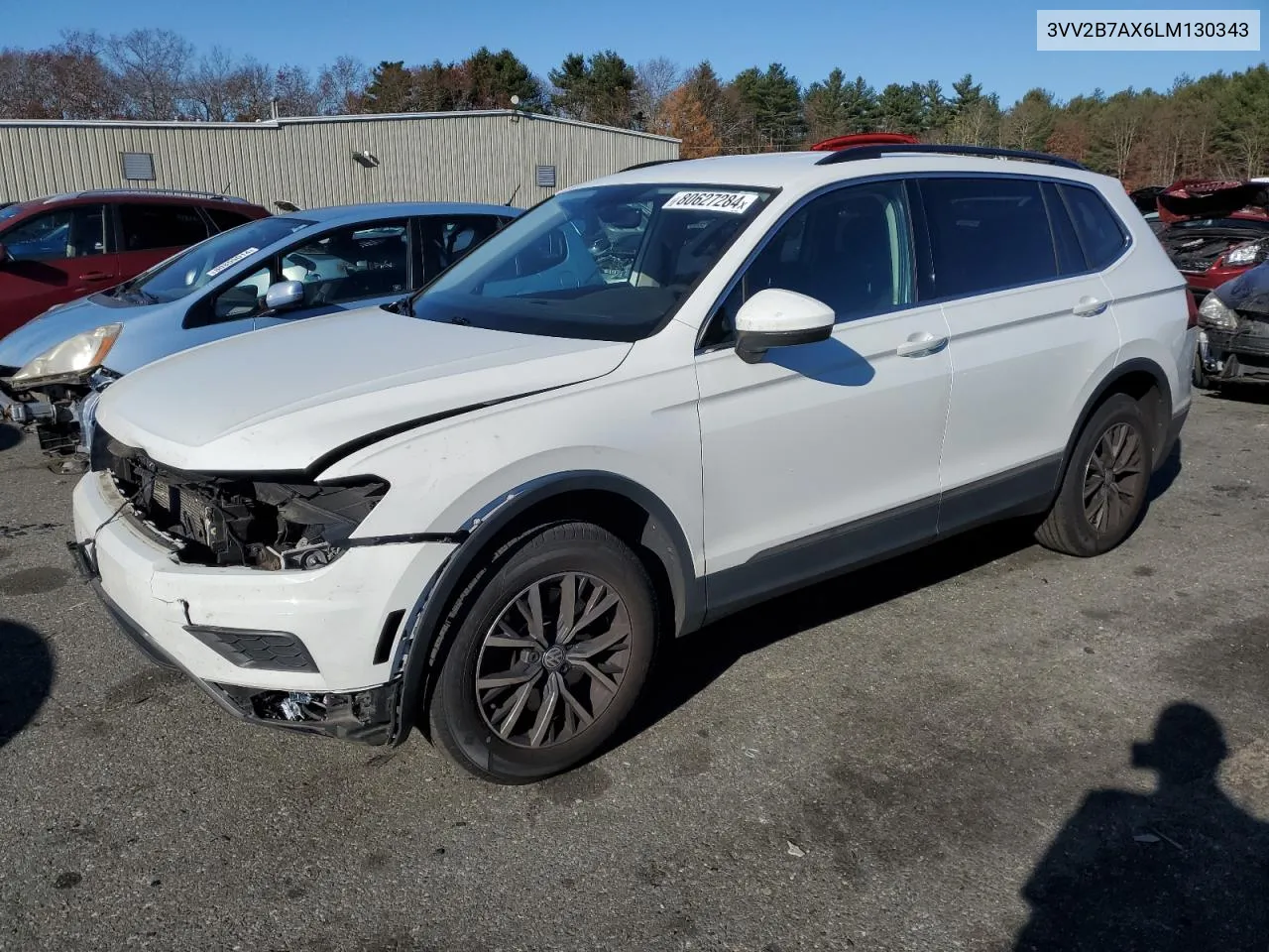 2020 Volkswagen Tiguan Se VIN: 3VV2B7AX6LM130343 Lot: 80627284