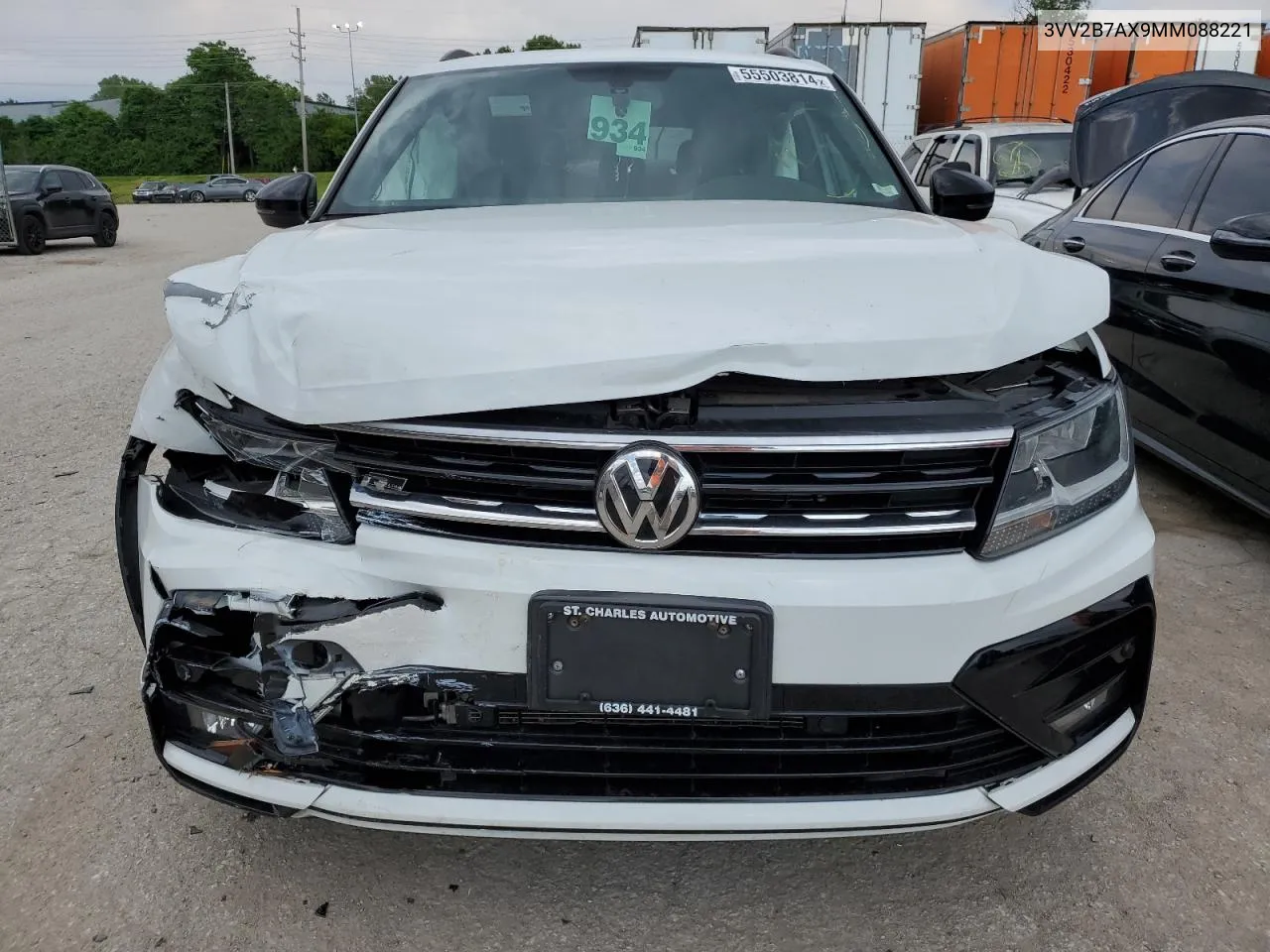 2021 Volkswagen Tiguan Se VIN: 3VV2B7AX9MM088221 Lot: 55503814