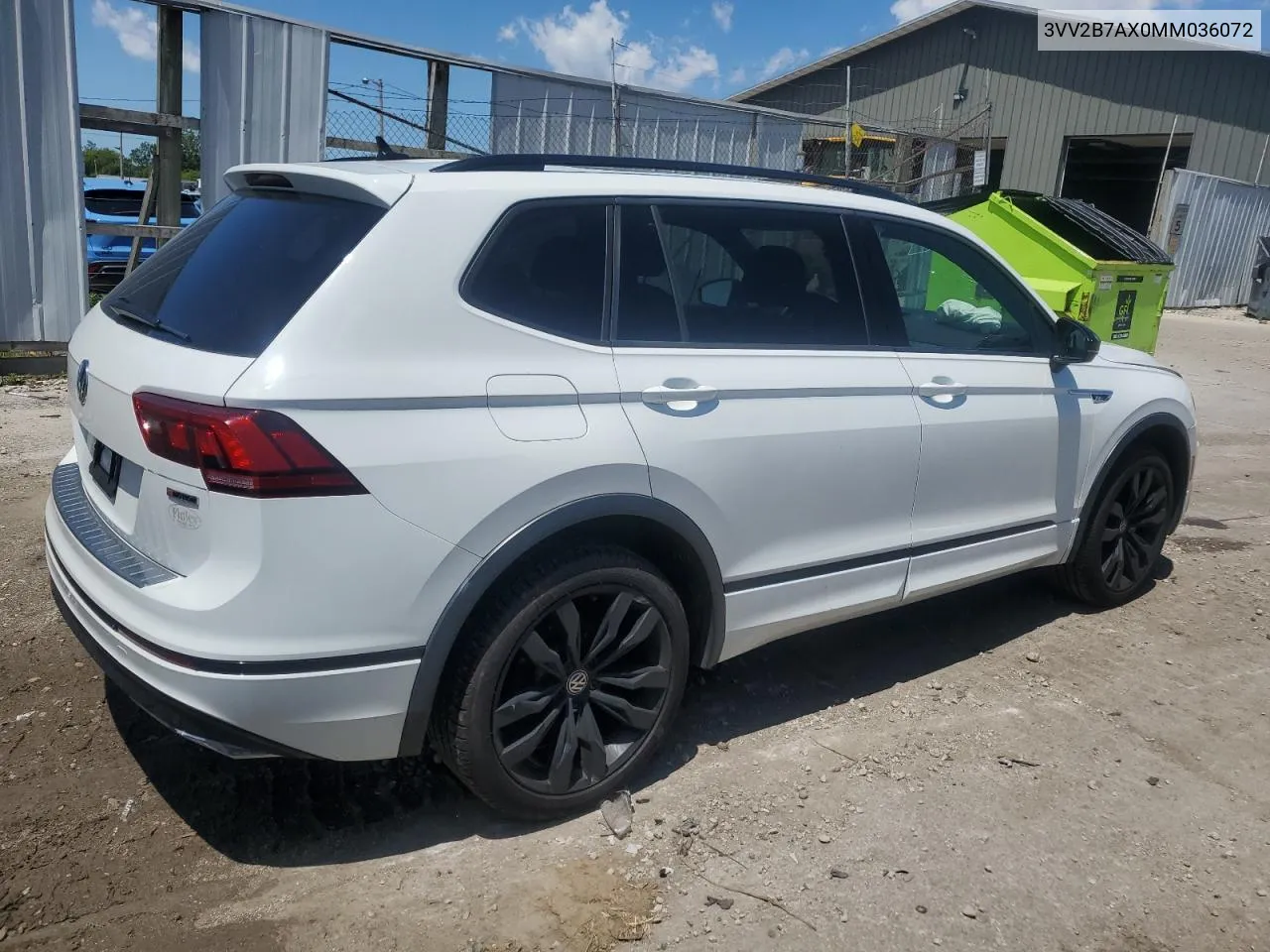 2021 Volkswagen Tiguan Se VIN: 3VV2B7AX0MM036072 Lot: 60726034