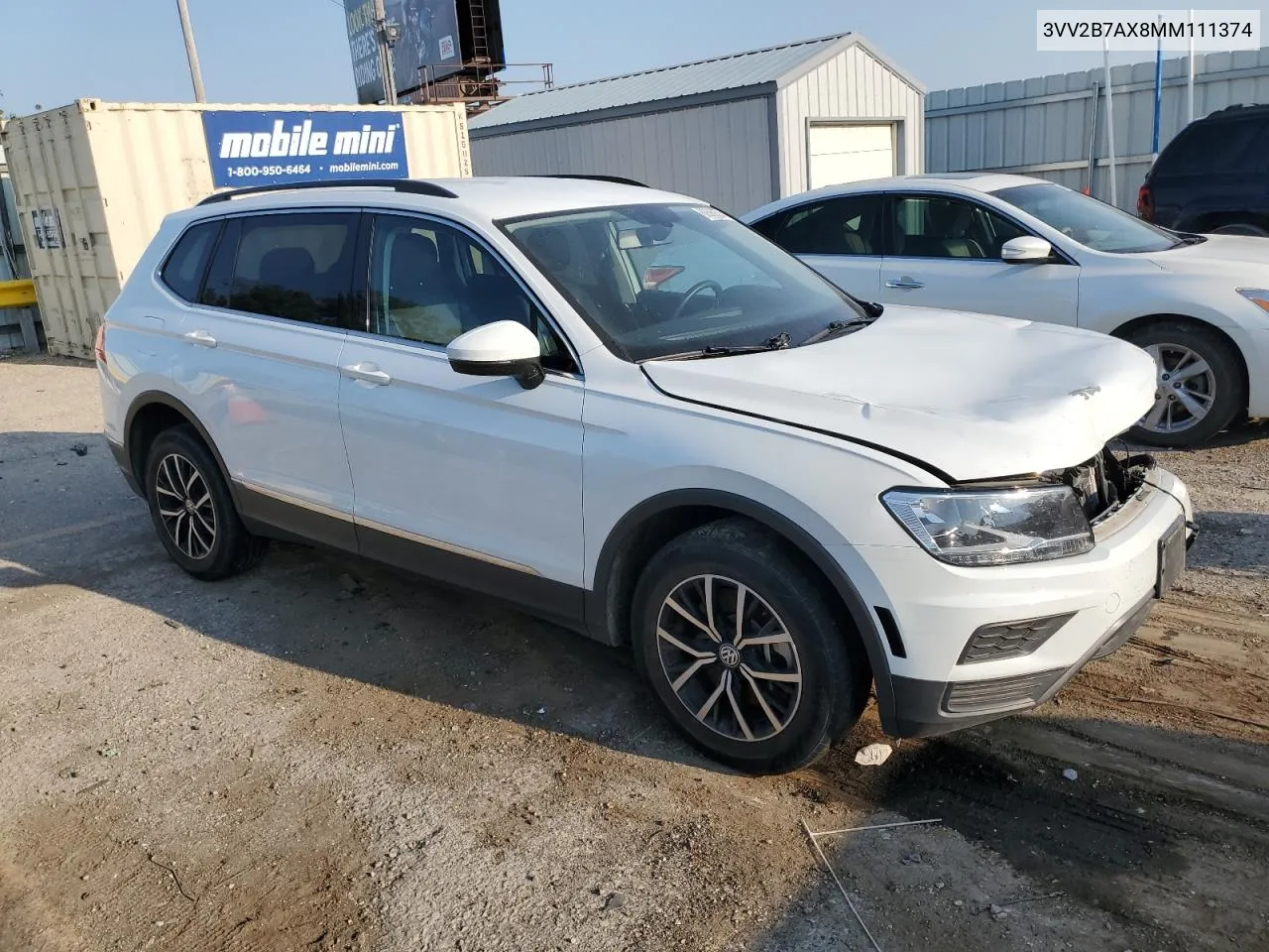 3VV2B7AX8MM111374 2021 Volkswagen Tiguan Se