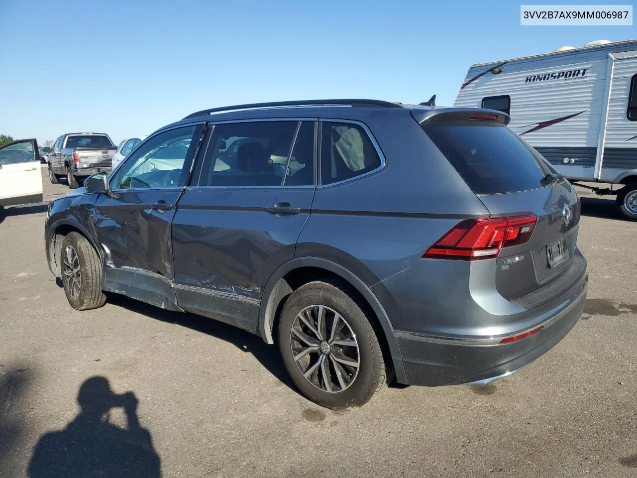 2021 Volkswagen Tiguan Se VIN: 3VV2B7AX9MM006987 Lot: 68420964