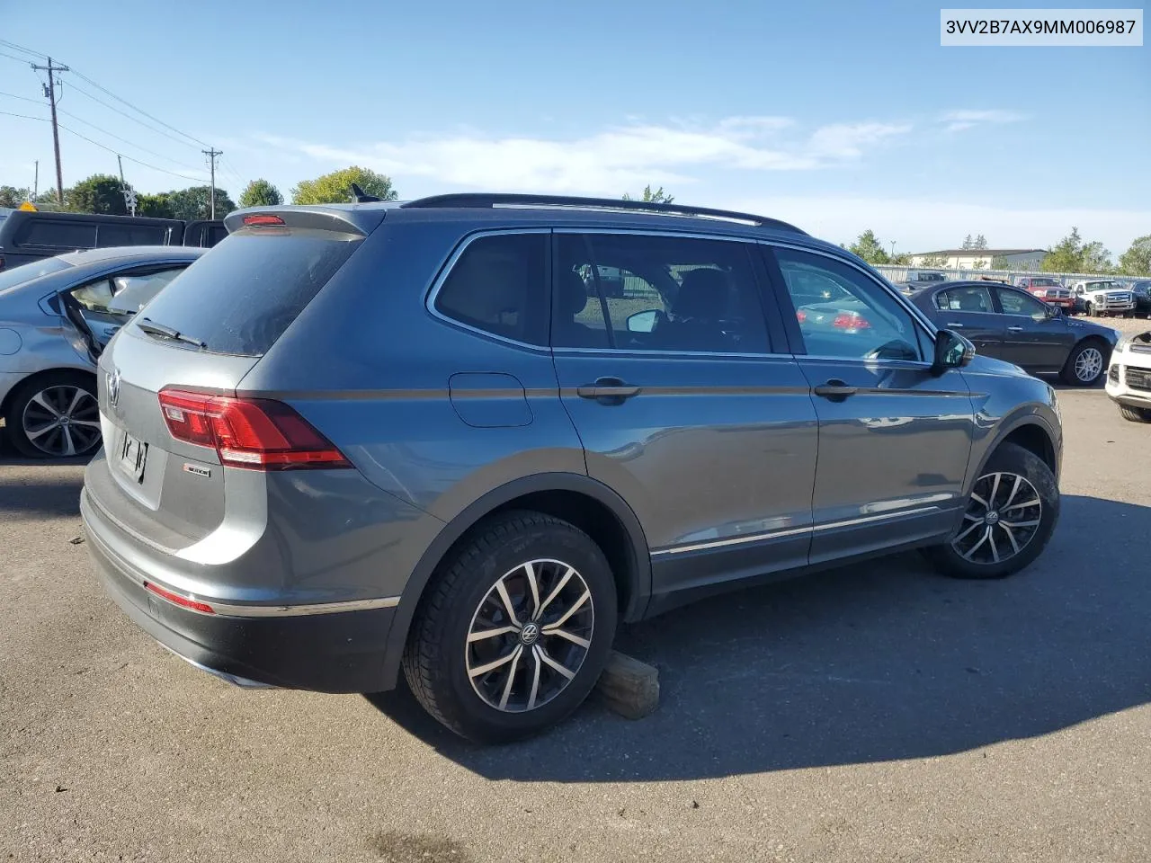 2021 Volkswagen Tiguan Se VIN: 3VV2B7AX9MM006987 Lot: 68420964