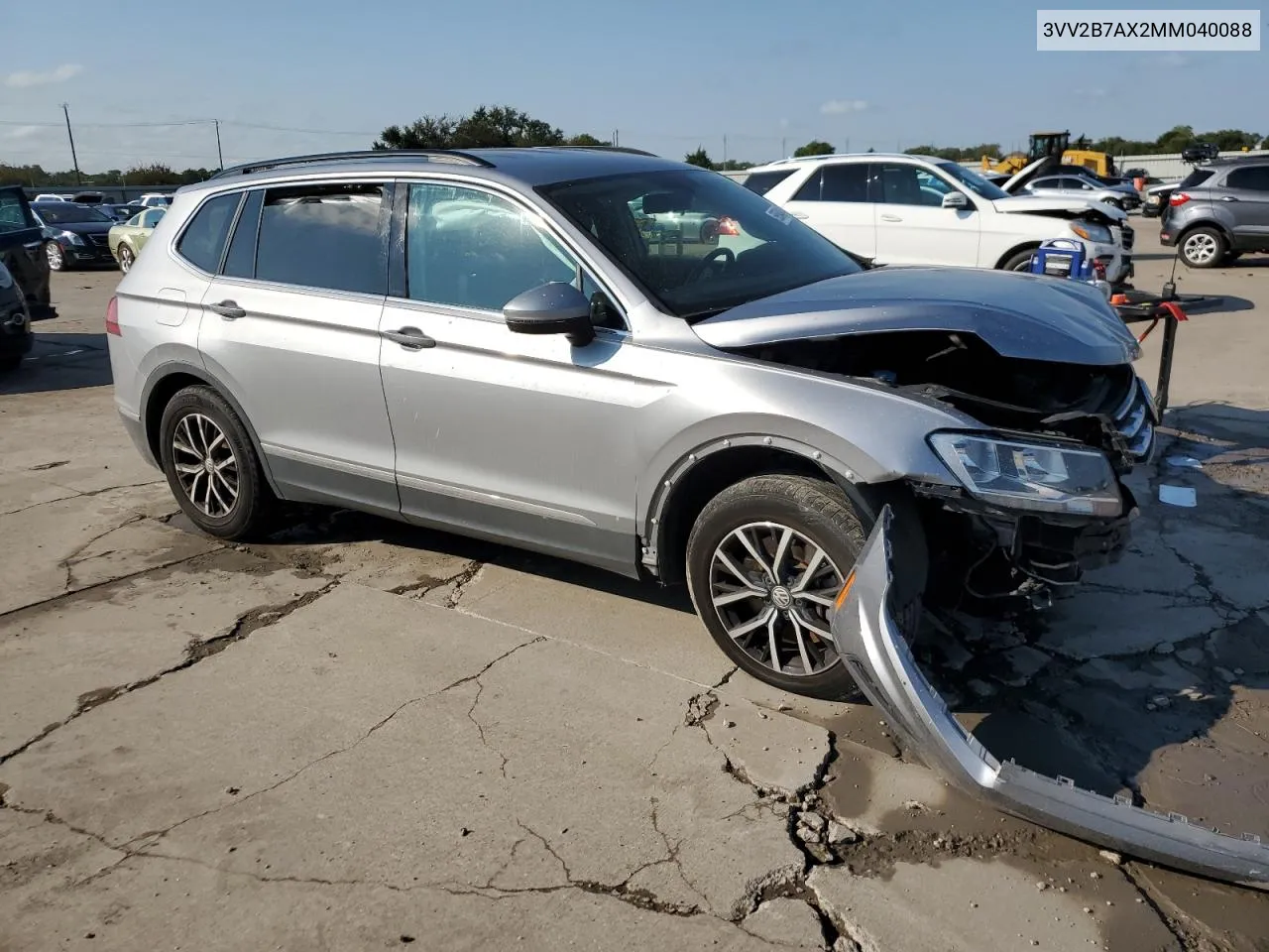 2021 Volkswagen Tiguan Se VIN: 3VV2B7AX2MM040088 Lot: 69584844