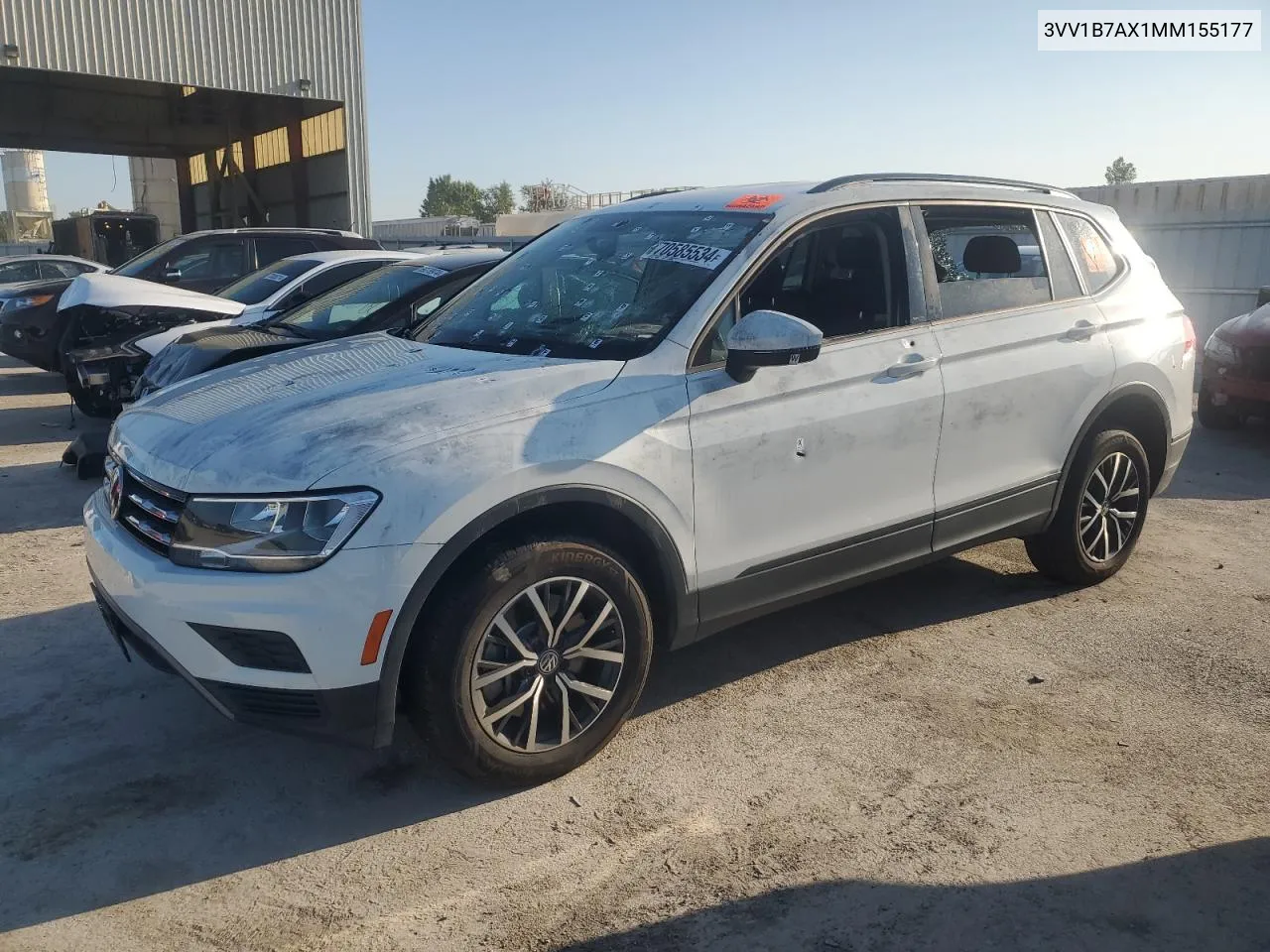 2021 Volkswagen Tiguan S VIN: 3VV1B7AX1MM155177 Lot: 70585534