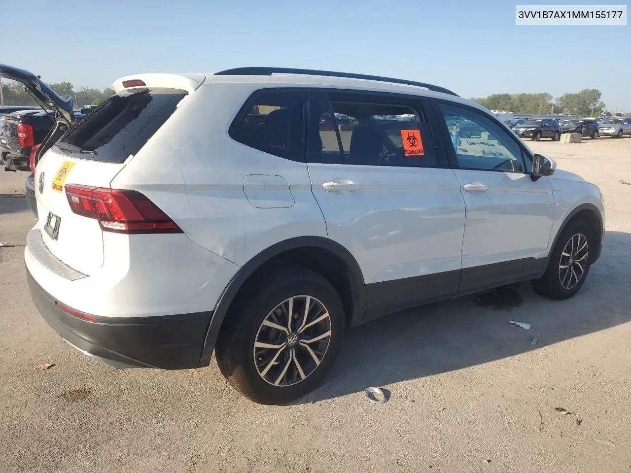 3VV1B7AX1MM155177 2021 Volkswagen Tiguan S