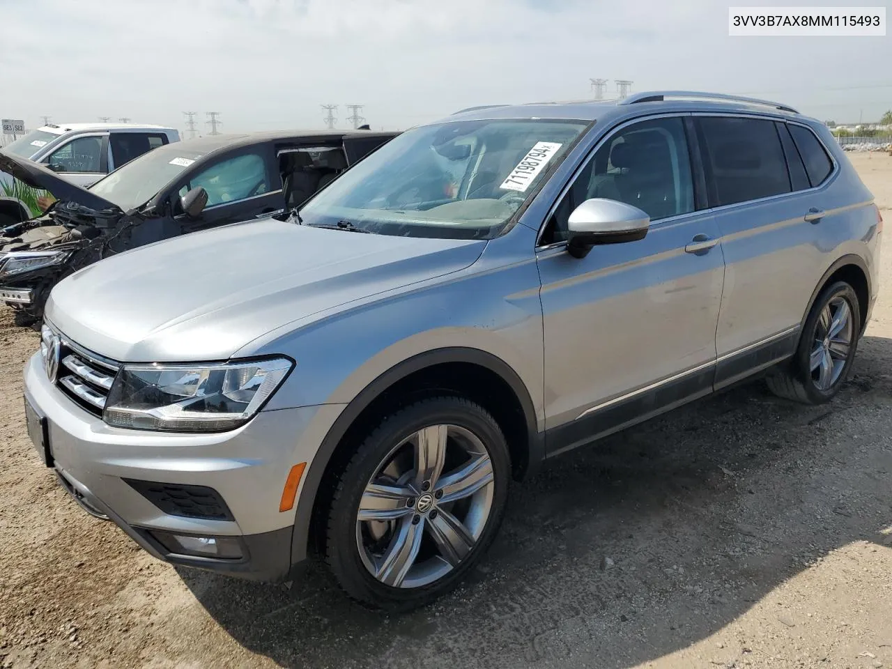 3VV3B7AX8MM115493 2021 Volkswagen Tiguan Se