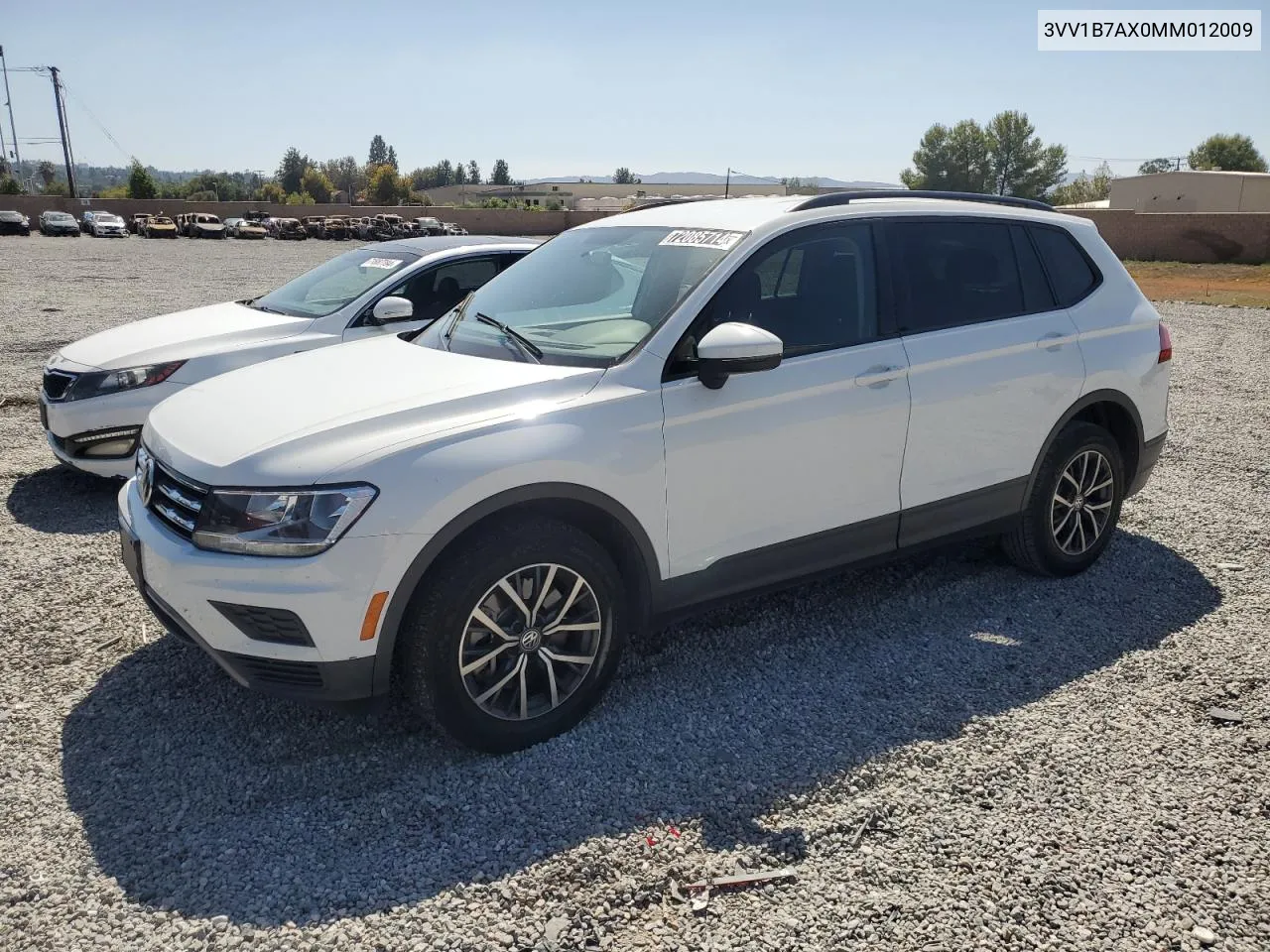 2021 Volkswagen Tiguan S VIN: 3VV1B7AX0MM012009 Lot: 72085714