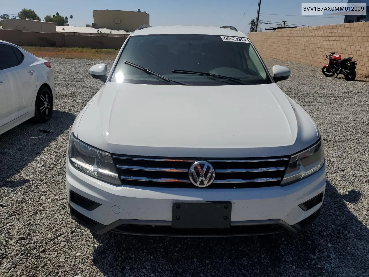 2021 Volkswagen Tiguan S VIN: 3VV1B7AX0MM012009 Lot: 72085714