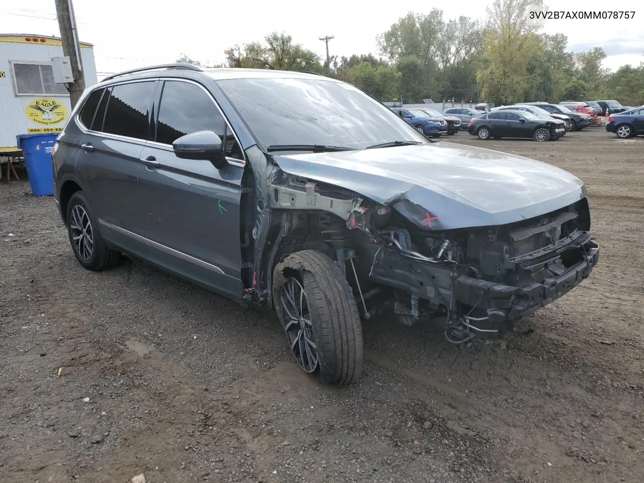 2021 Volkswagen Tiguan Se VIN: 3VV2B7AX0MM078757 Lot: 74323274