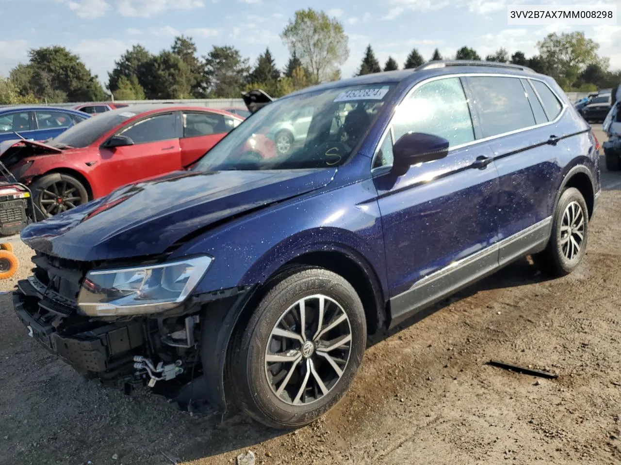 2021 Volkswagen Tiguan Se VIN: 3VV2B7AX7MM008298 Lot: 74522824