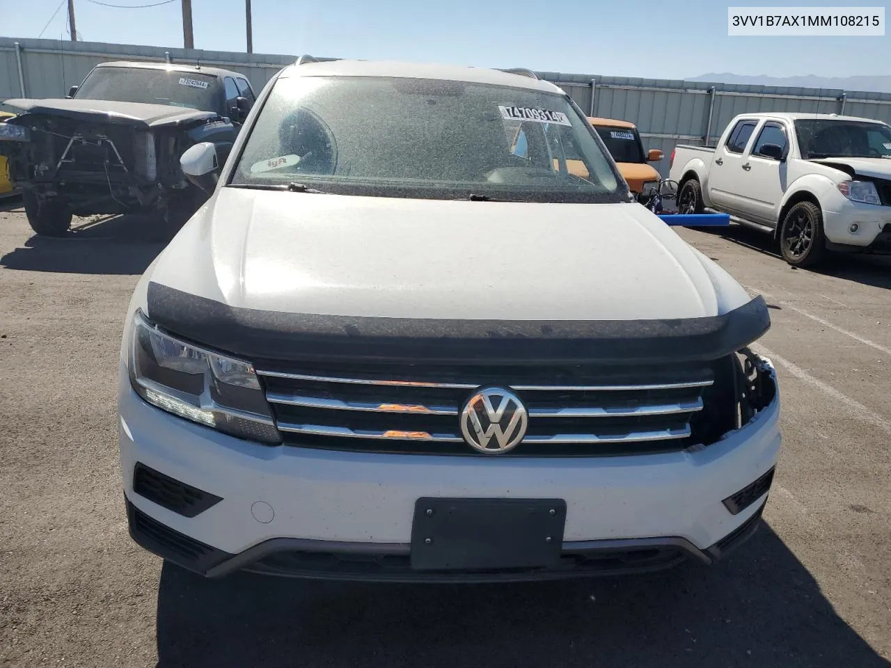 2021 Volkswagen Tiguan S VIN: 3VV1B7AX1MM108215 Lot: 74709314