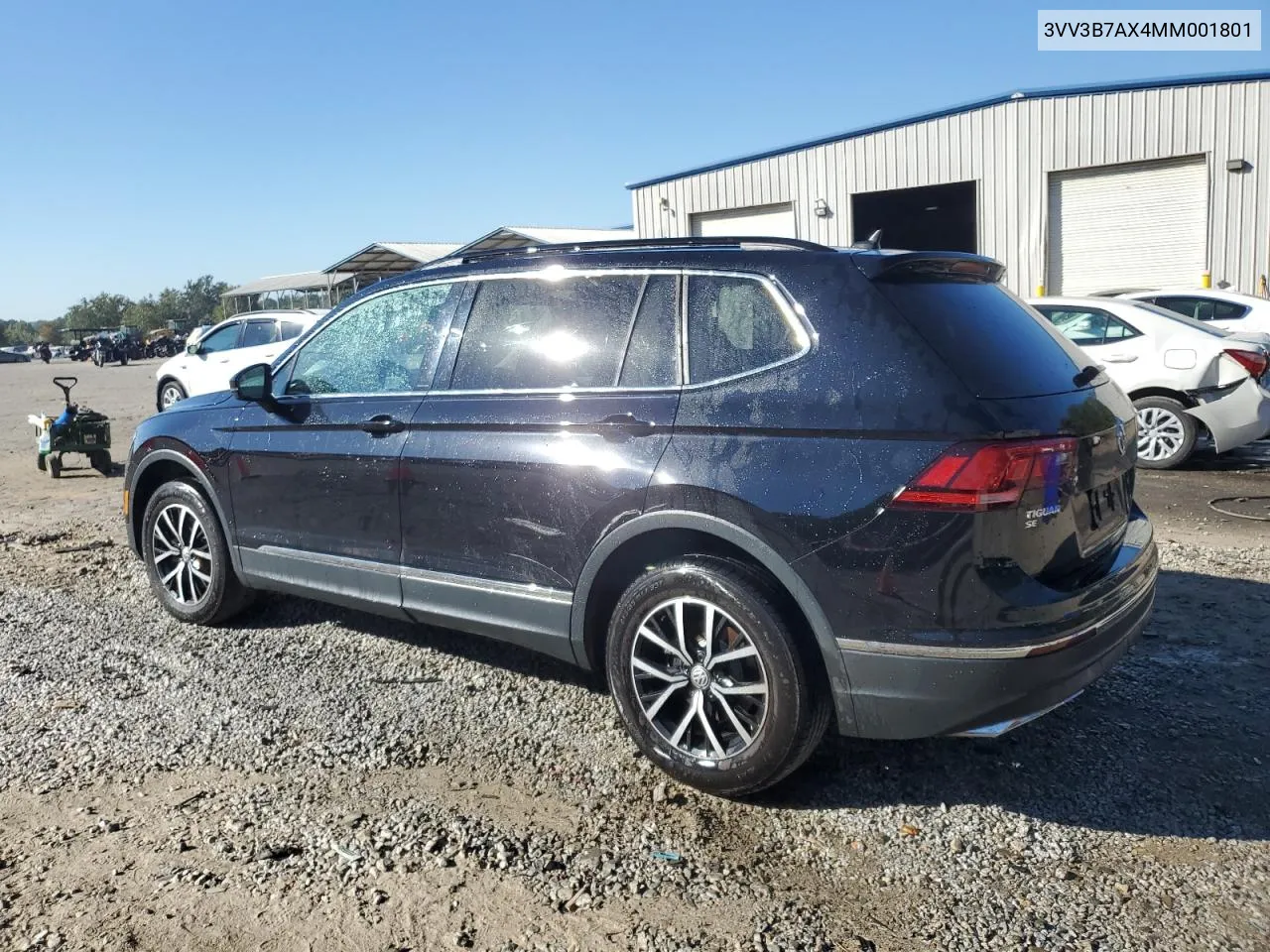 2021 Volkswagen Tiguan Se VIN: 3VV3B7AX4MM001801 Lot: 74896734