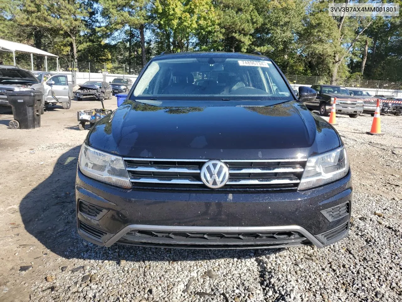 2021 Volkswagen Tiguan Se VIN: 3VV3B7AX4MM001801 Lot: 74896734