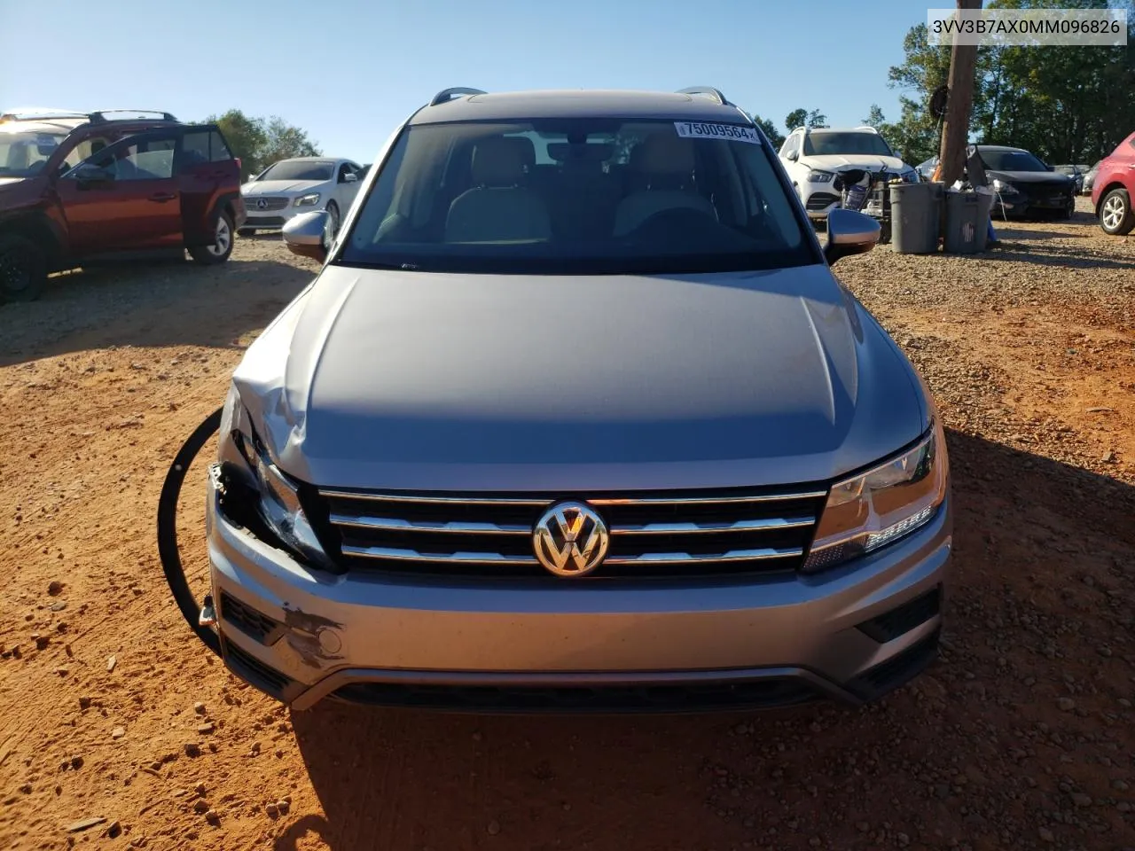 2021 Volkswagen Tiguan Se VIN: 3VV3B7AX0MM096826 Lot: 75009564