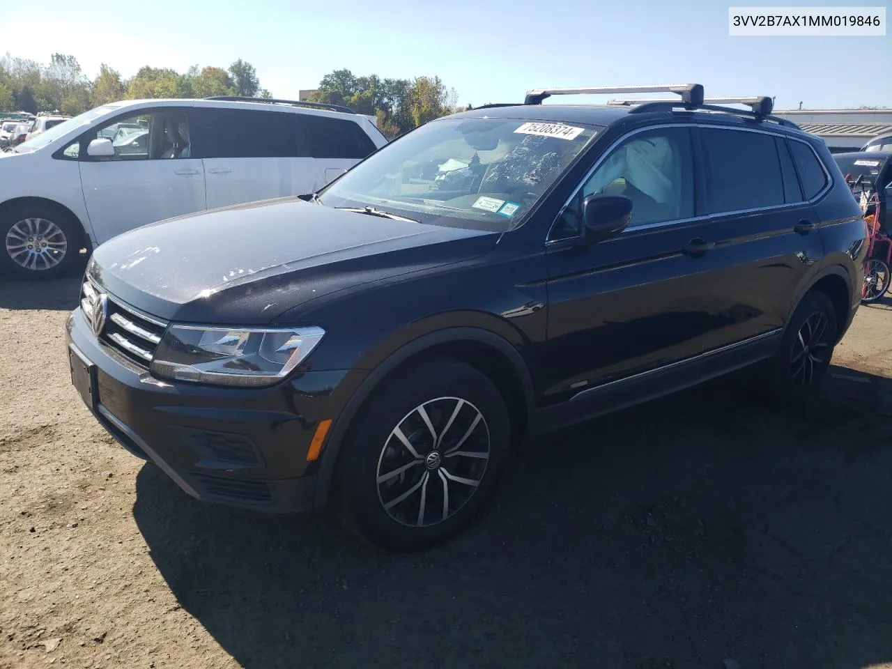 2021 Volkswagen Tiguan Se VIN: 3VV2B7AX1MM019846 Lot: 75208374