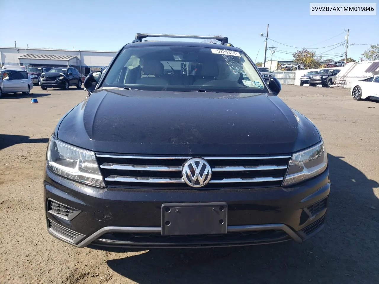 2021 Volkswagen Tiguan Se VIN: 3VV2B7AX1MM019846 Lot: 75208374