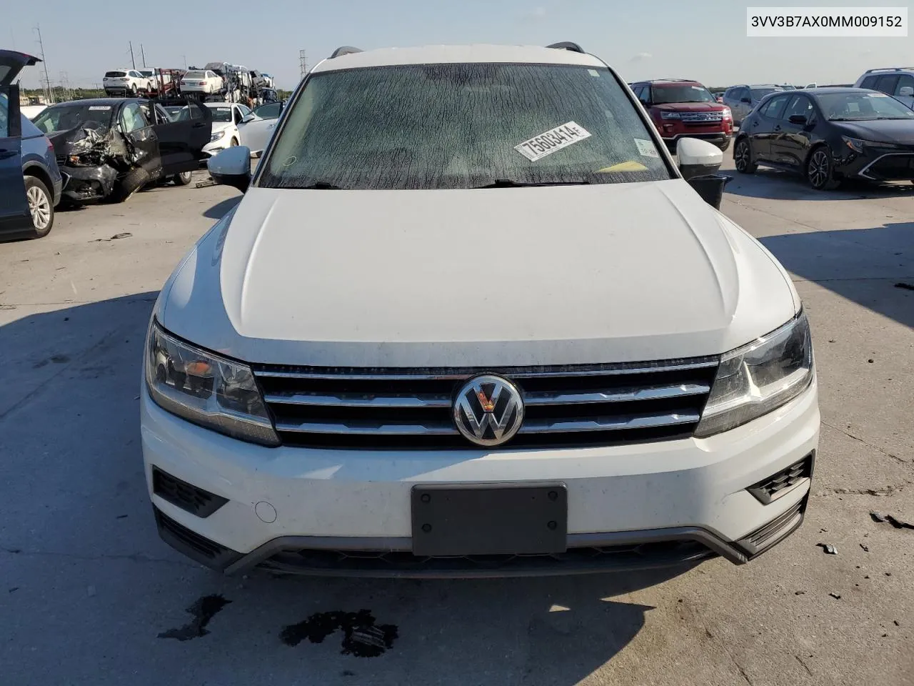 2021 Volkswagen Tiguan Se VIN: 3VV3B7AX0MM009152 Lot: 75603414