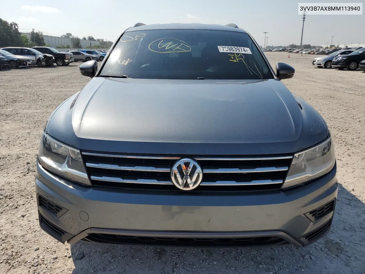 2021 Volkswagen Tiguan Se VIN: 3VV3B7AX8MM113940 Lot: 75983974