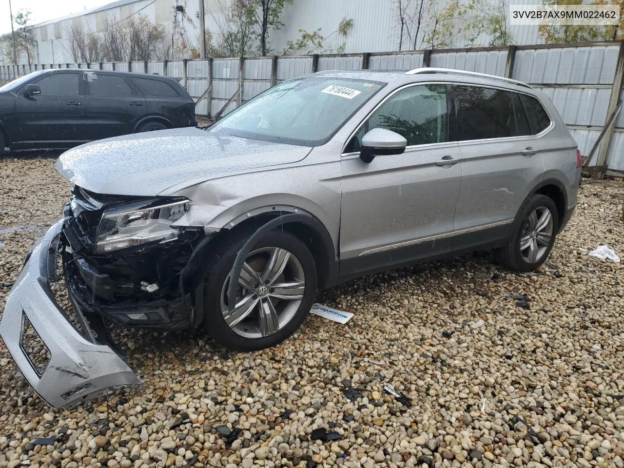 2021 Volkswagen Tiguan Se VIN: 3VV2B7AX9MM022462 Lot: 76180444