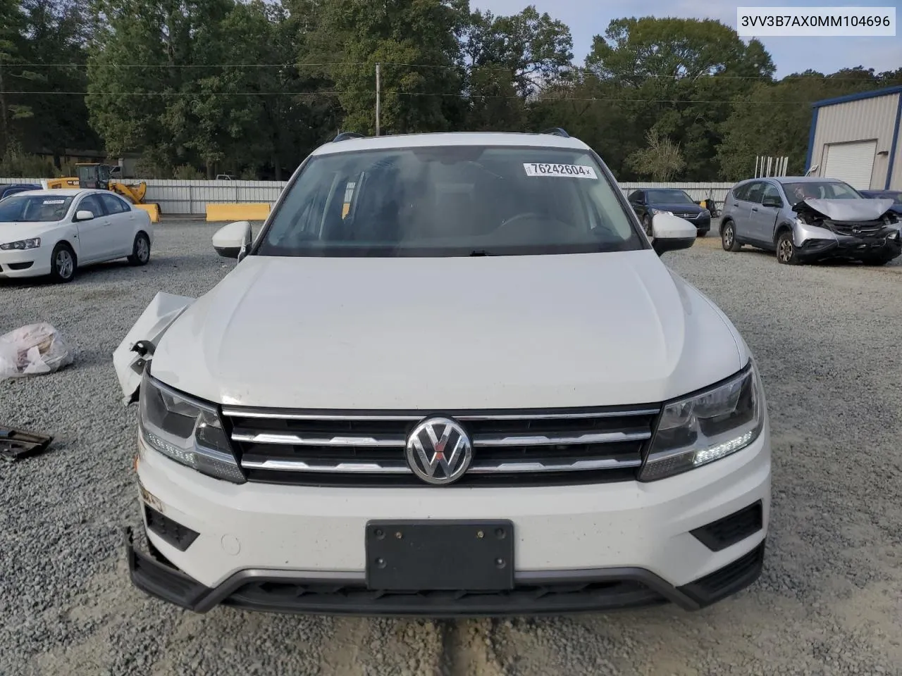 2021 Volkswagen Tiguan Se VIN: 3VV3B7AX0MM104696 Lot: 76242604