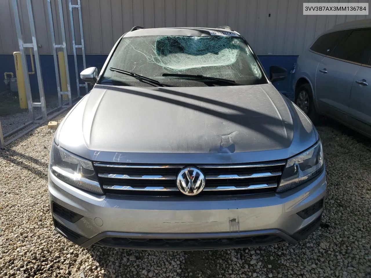 2021 Volkswagen Tiguan Se VIN: 3VV3B7AX3MM136784 Lot: 76351664