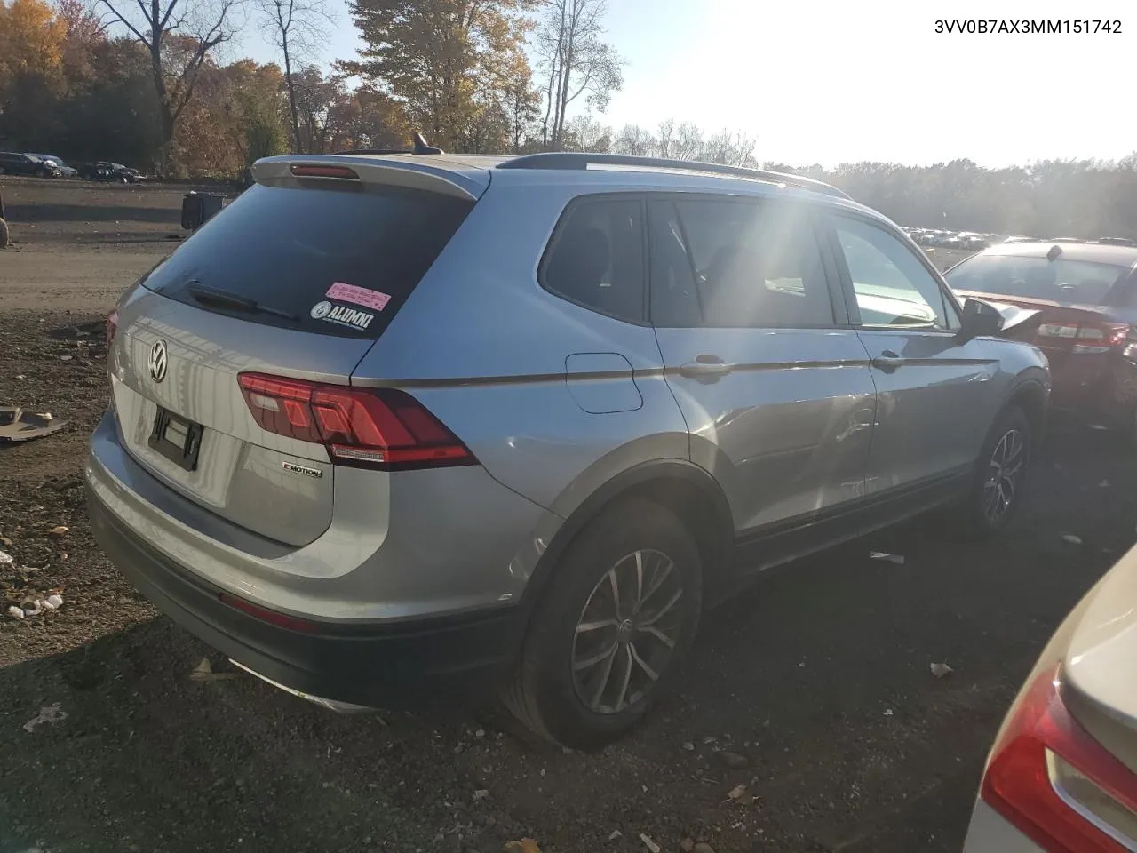 2021 Volkswagen Tiguan S VIN: 3VV0B7AX3MM151742 Lot: 76689844