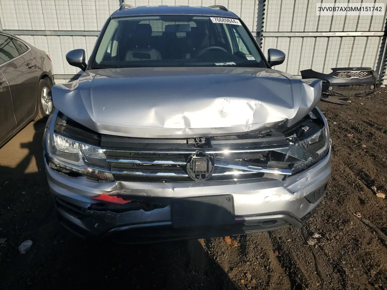 2021 Volkswagen Tiguan S VIN: 3VV0B7AX3MM151742 Lot: 76689844