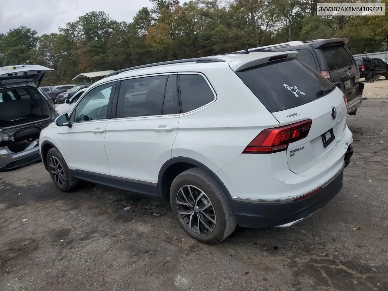 2021 Volkswagen Tiguan Se VIN: 3VV3B7AX8MM109421 Lot: 78076784