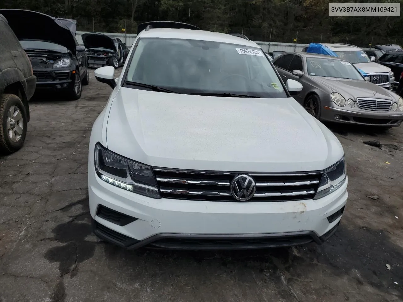 2021 Volkswagen Tiguan Se VIN: 3VV3B7AX8MM109421 Lot: 78076784