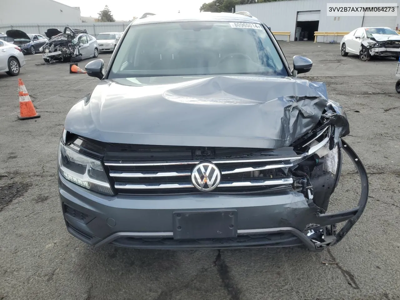 2021 Volkswagen Tiguan Se VIN: 3VV2B7AX7MM064273 Lot: 80965014