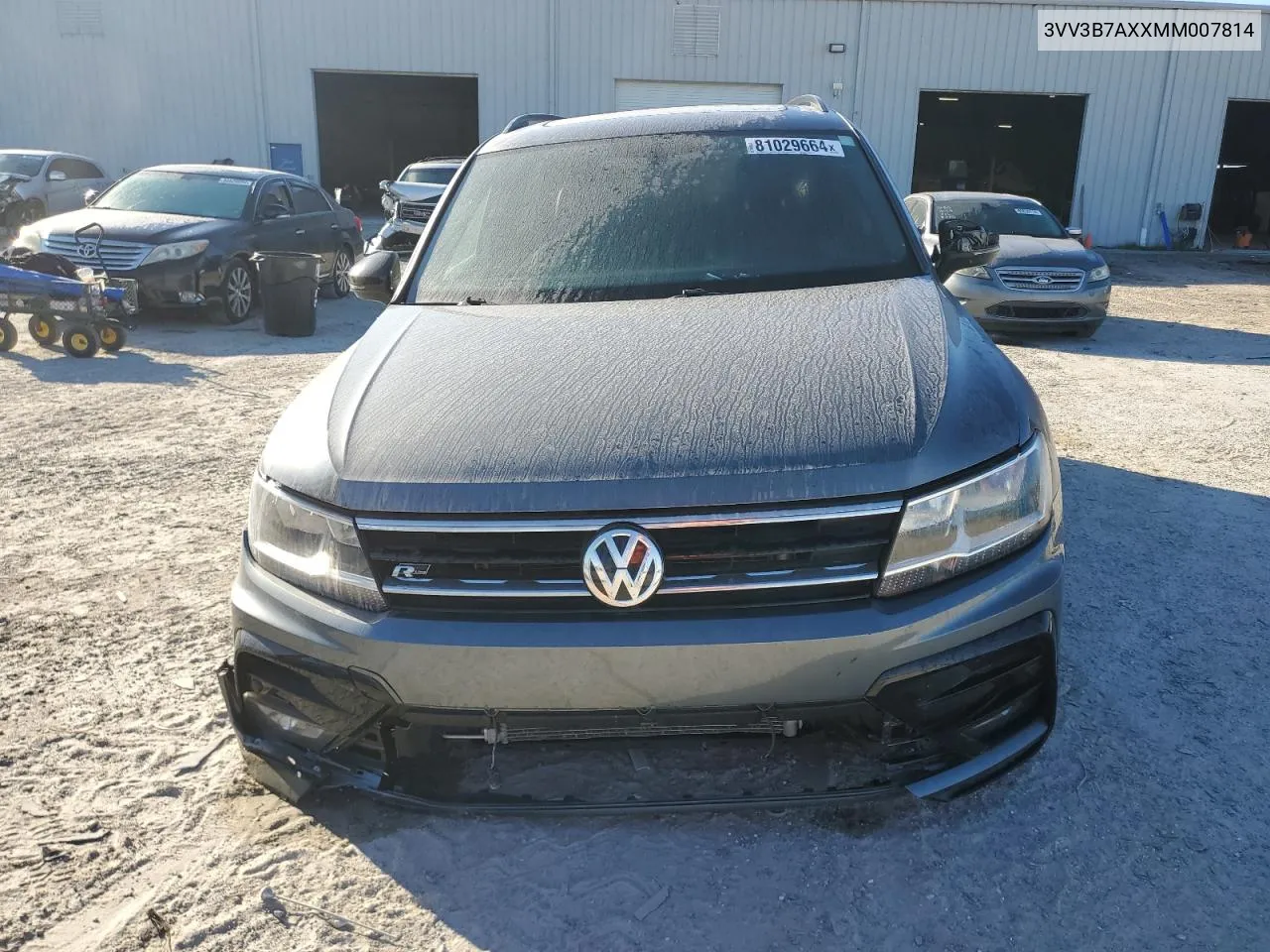 2021 Volkswagen Tiguan Se VIN: 3VV3B7AXXMM007814 Lot: 81029664