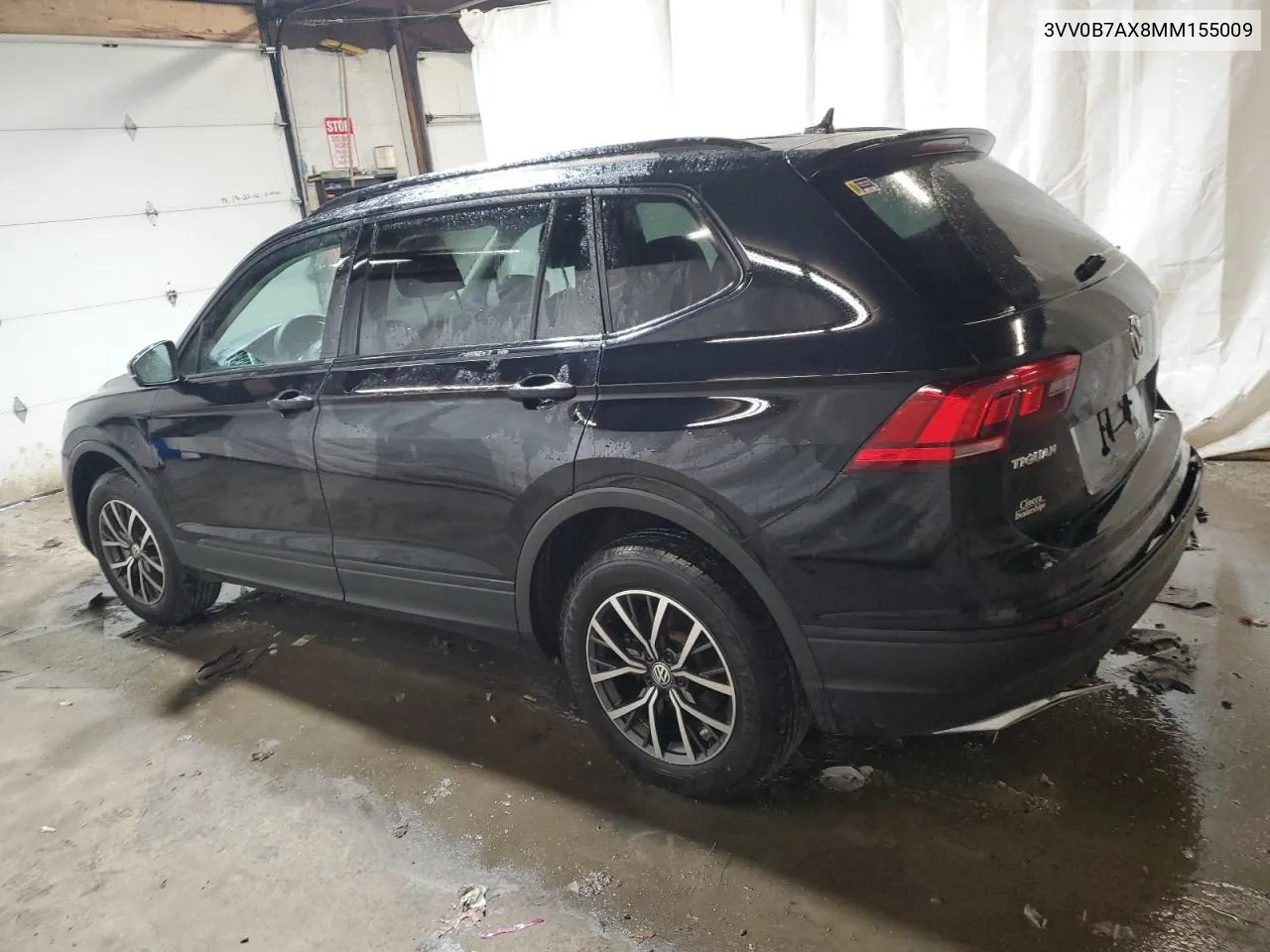 2021 Volkswagen Tiguan S VIN: 3VV0B7AX8MM155009 Lot: 81555604