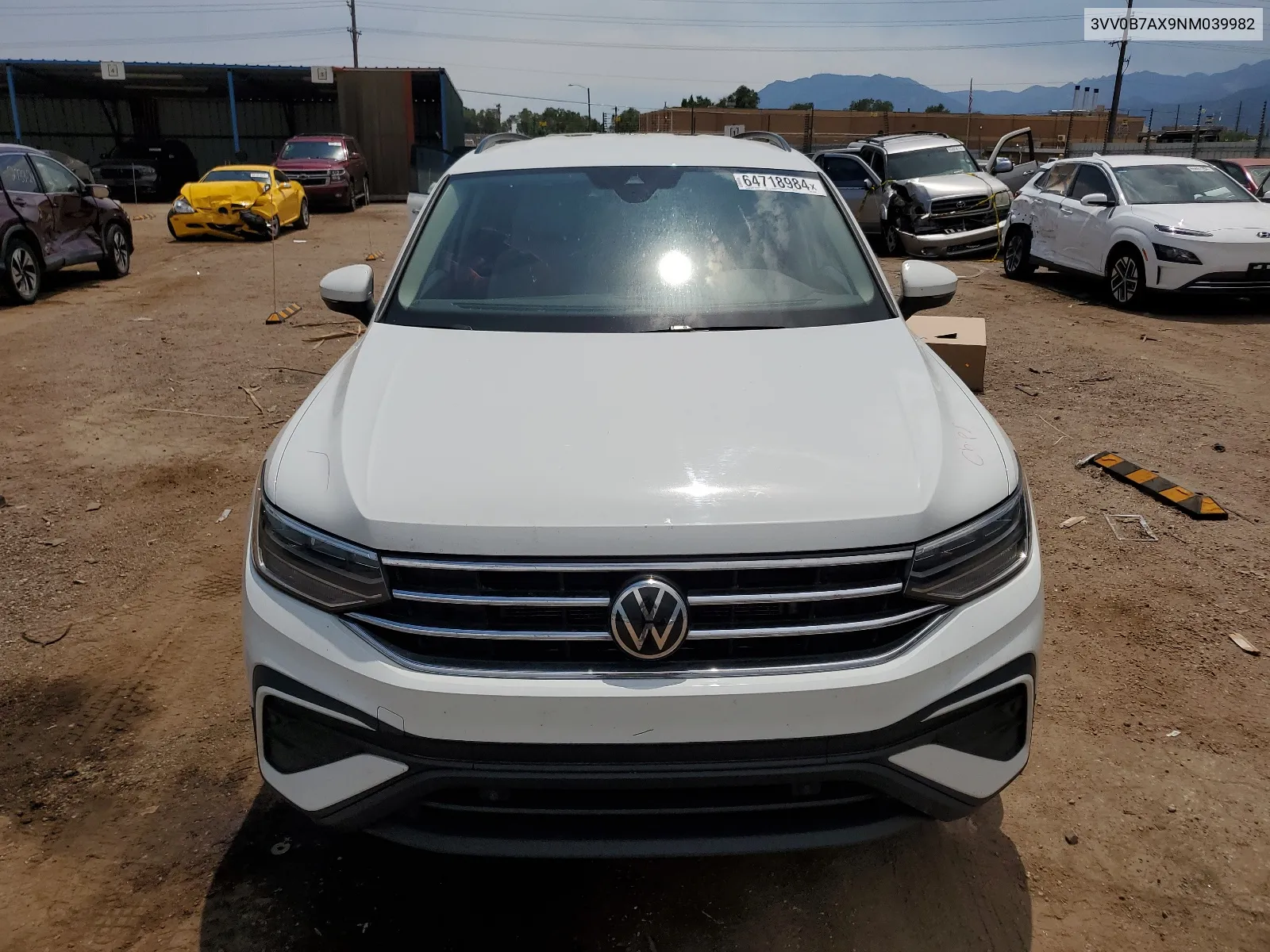 2022 Volkswagen Tiguan S VIN: 3VV0B7AX9NM039982 Lot: 64718984