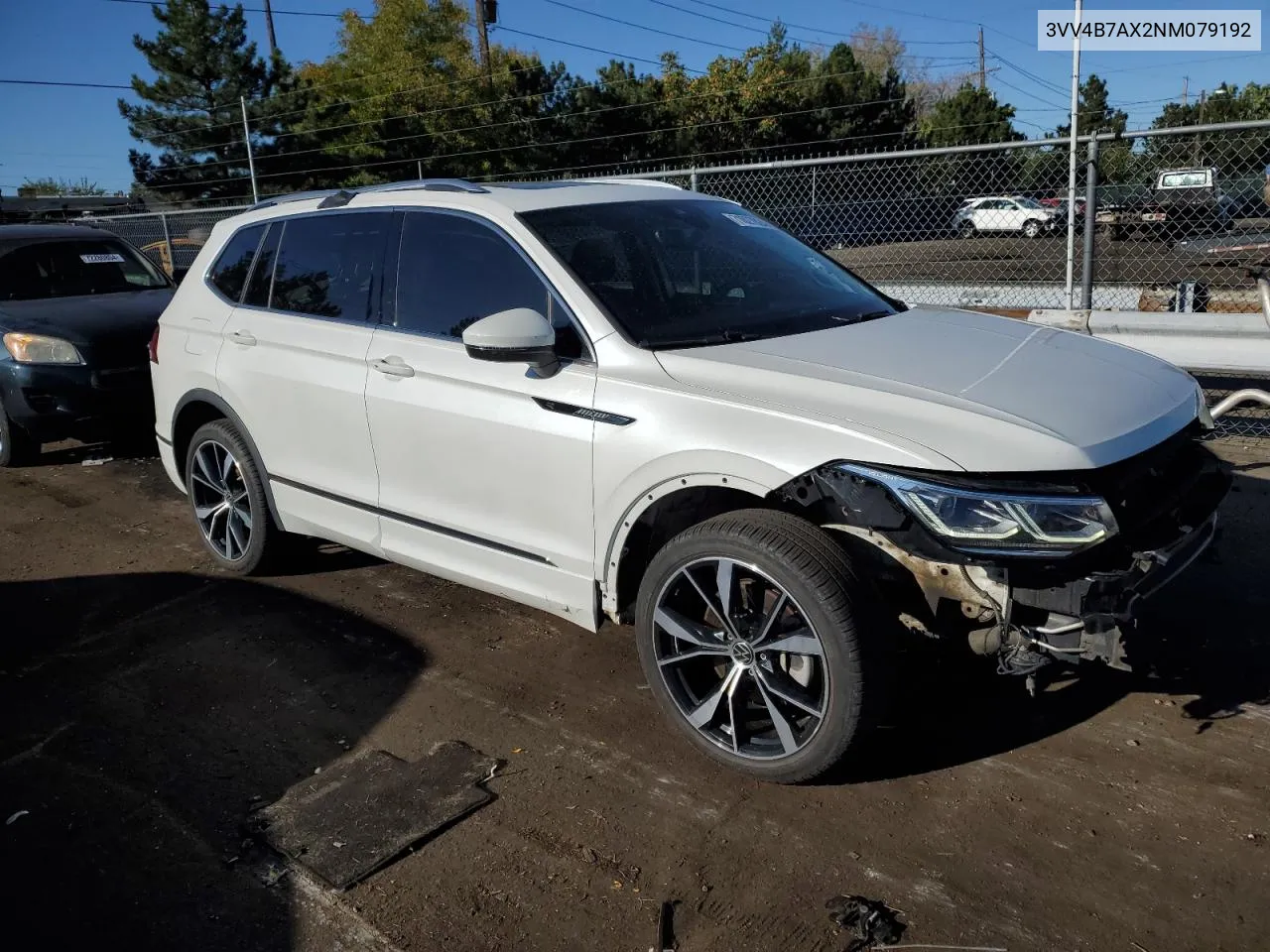 2022 Volkswagen Tiguan Sel R-Line VIN: 3VV4B7AX2NM079192 Lot: 71027824