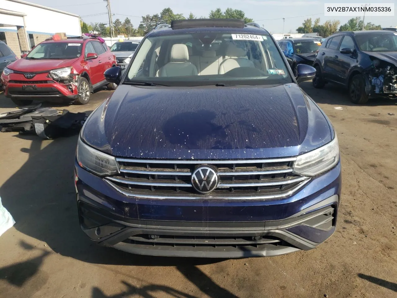 2022 Volkswagen Tiguan Se VIN: 3VV2B7AX1NM035336 Lot: 71202464