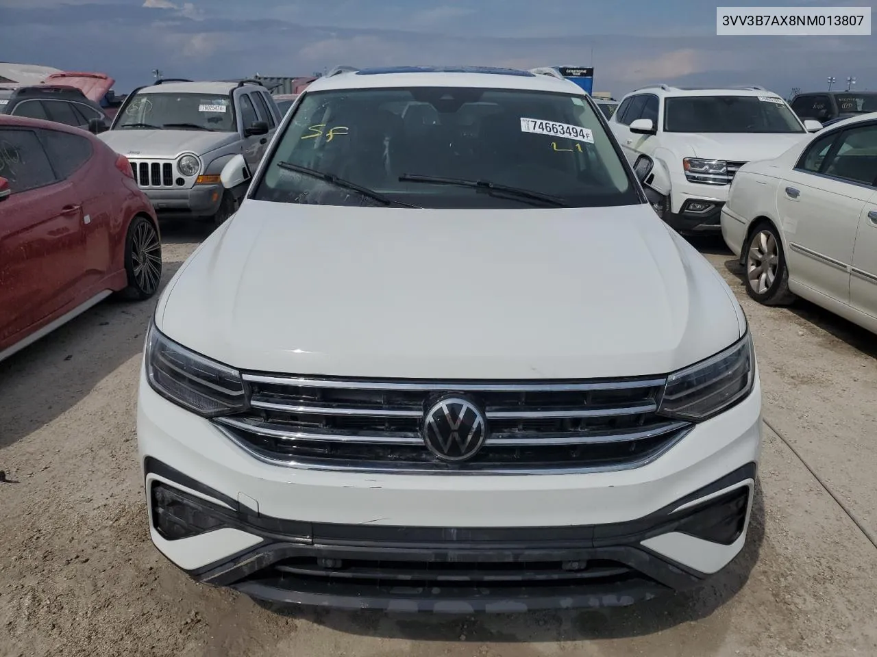 2022 Volkswagen Tiguan Se VIN: 3VV3B7AX8NM013807 Lot: 74663494