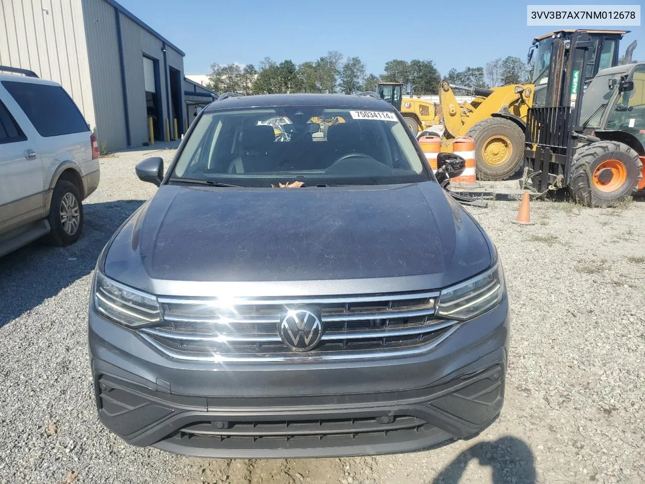 2022 Volkswagen Tiguan Se VIN: 3VV3B7AX7NM012678 Lot: 75034114