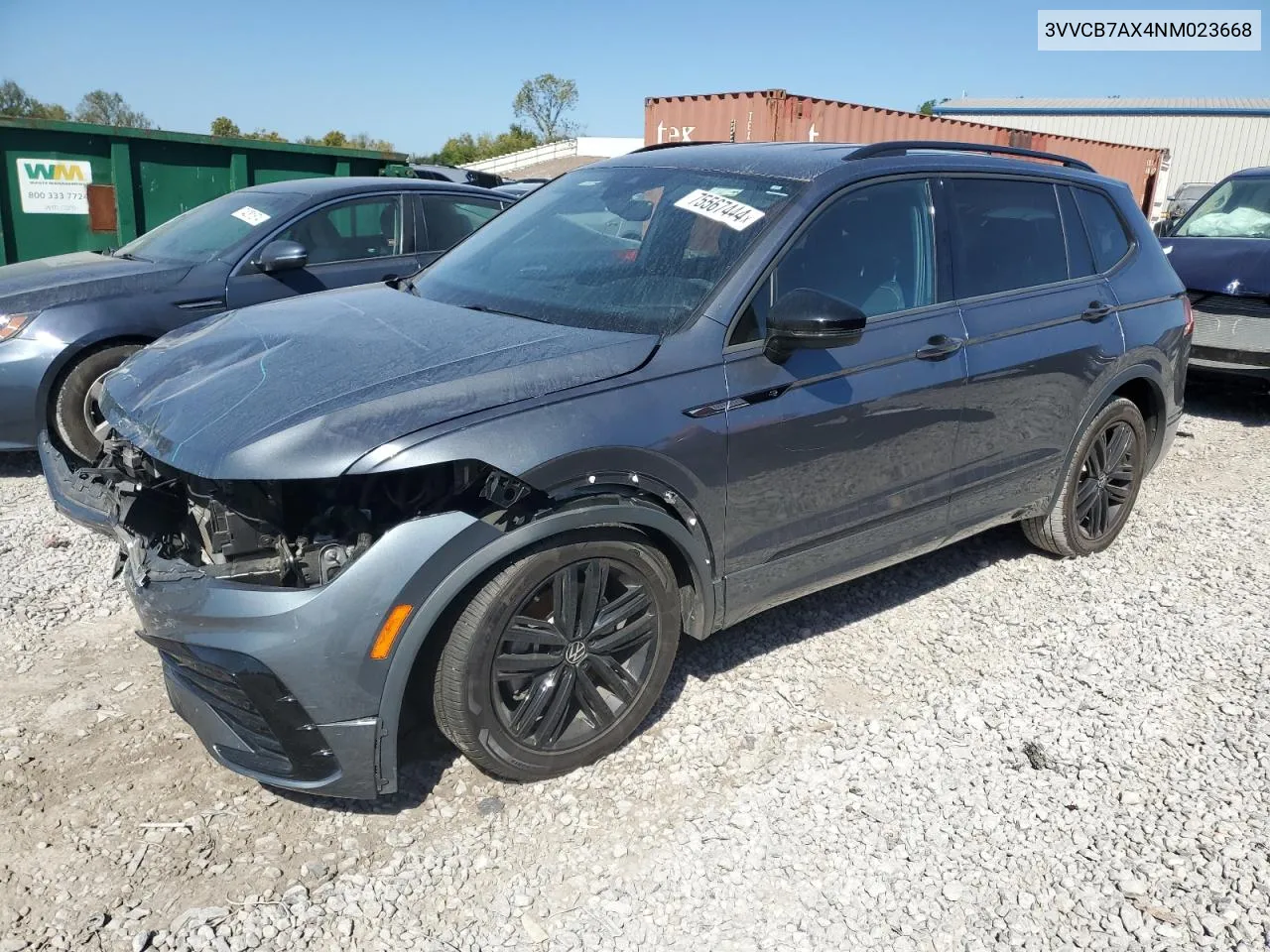 2022 Volkswagen Tiguan Se R-Line Black VIN: 3VVCB7AX4NM023668 Lot: 75567444